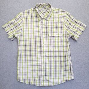 Craghoppers Bear Grylls Button Up Shirt Medium Plaid Hiking Outdoor Mens
